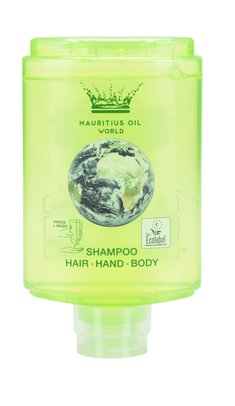 Press & Wash Hair-Hand-Body-Wash Ecolabel - Einwegkartuschen - Seifenfarbe grün
