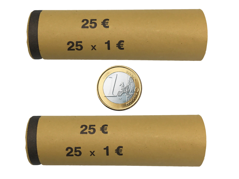 Vorgefertigte Münzhülsen für (1 Euro) - Big Pack 2100 Stück