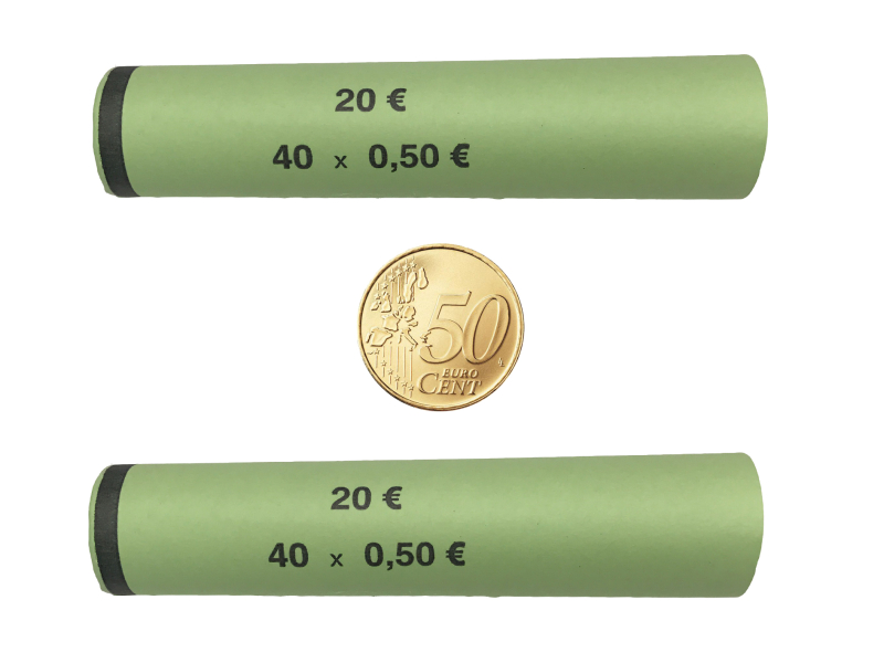 Vorgefertigte Münzhülsen für (50 Cent) - Big Pack 1700 Stück