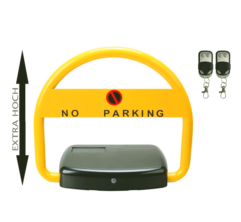 SOLAR Parkplatzsperre - Parking Lock  XXL mit 2 Fernbedienungen  (extra hoch)