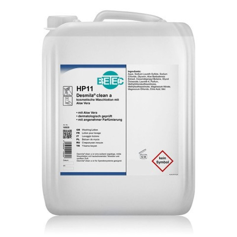 DESMILA HP11 clean  Waschlotion Duschgel für Haar & Körper - mild mit Aloe Vera weiss 5 Liter