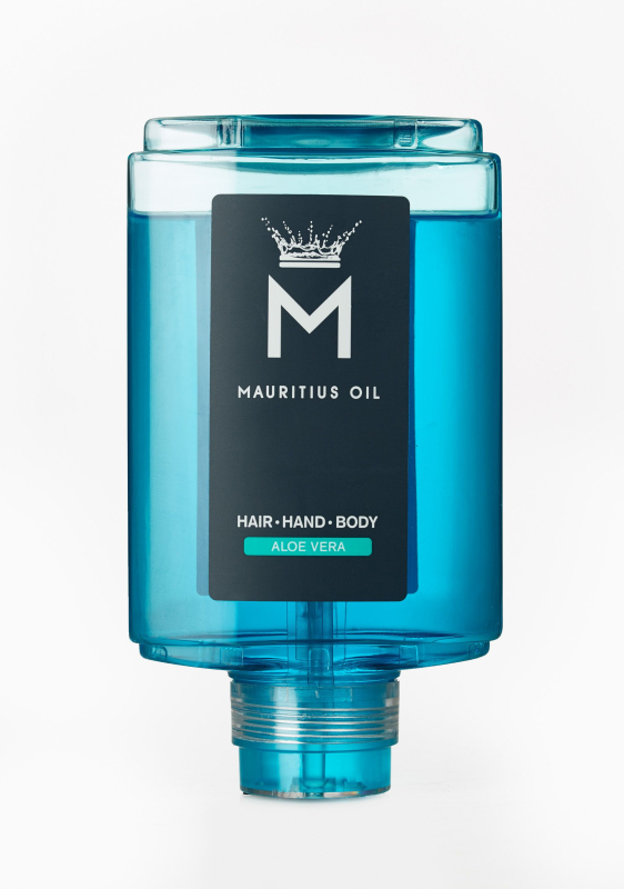 Press & Wash Hair-Hand-Body Aloe Vera Farbe Seifenfarbe blau mit schwarzem Etikett - Einwegkartuschen