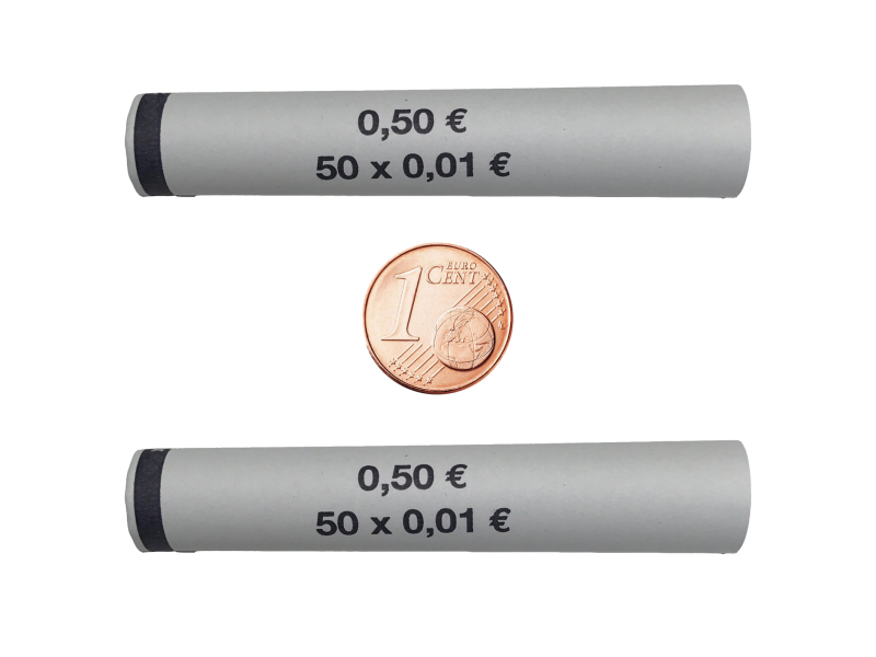 2500 vorgefertigte Münzhülsen für (1 Cent) - Big Pack 2500 Stück