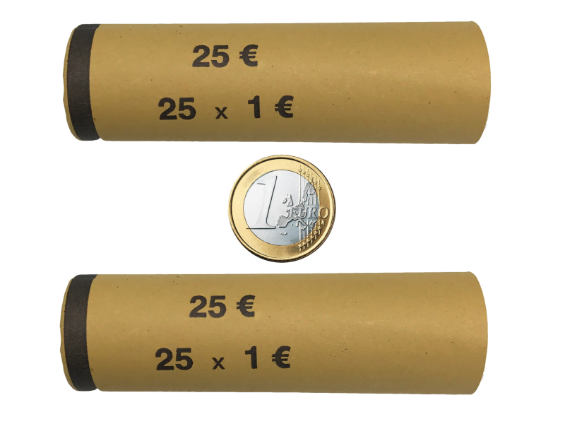 2100 vorgefertigte Münzhülsen für (1 Euro) - Big Pack 2100 Stück