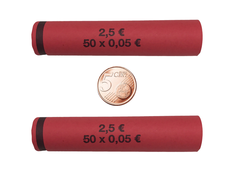 2000 vorgefertigte Münzhülsen für (5 Cent) - Big Pack 2000 Stück