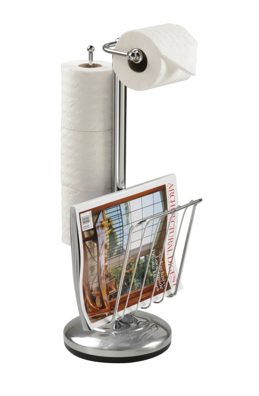 WC Toilettenpapierhalter - Ständer mit Zeitungsfach