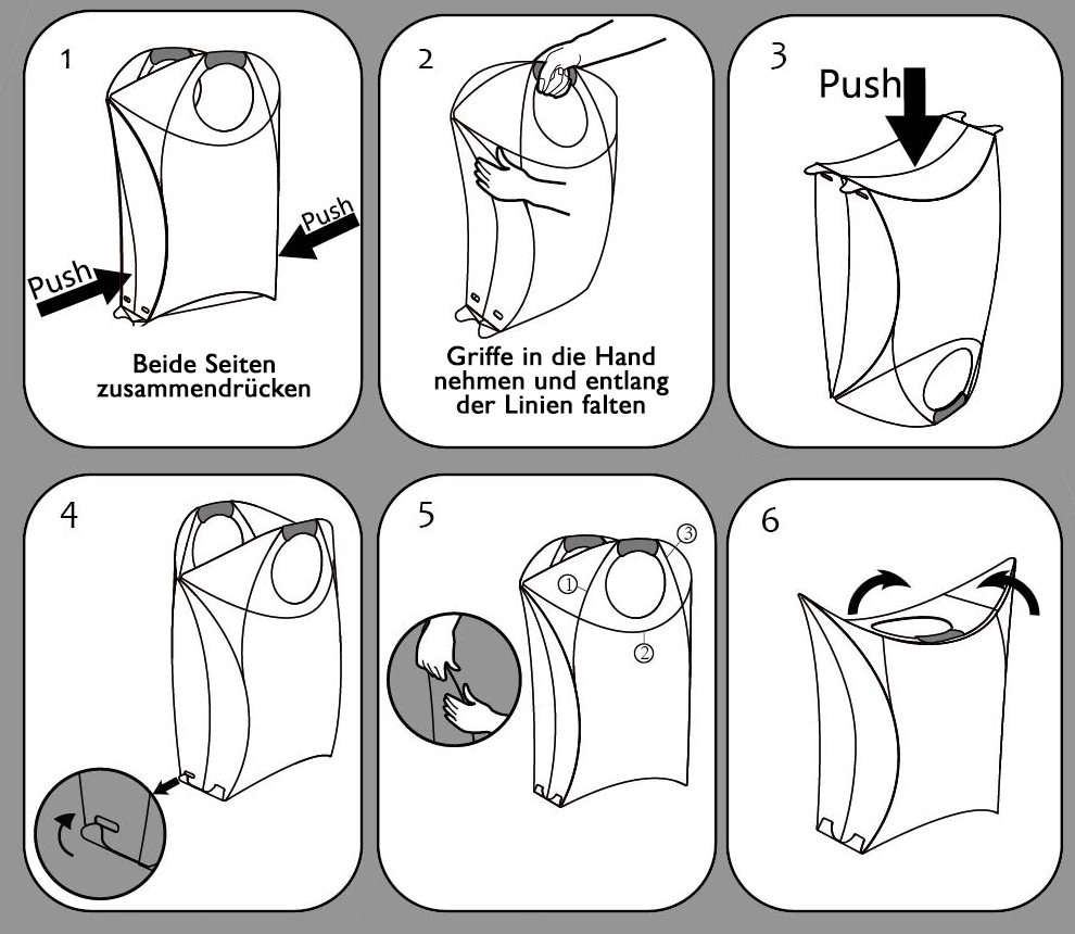 Betec Ideen Rund Fur Haushalt Und Bad Waschekorb Transparent