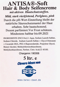 ANTISA –  5 Liter - Hair & Body Seifencreme - Flüssigseife für Haar & Körper  - mild