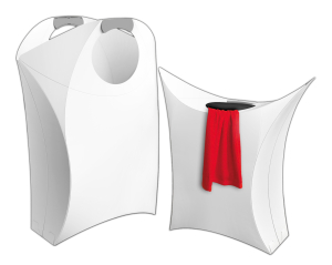 Wäschekorb Weiß "Origami"